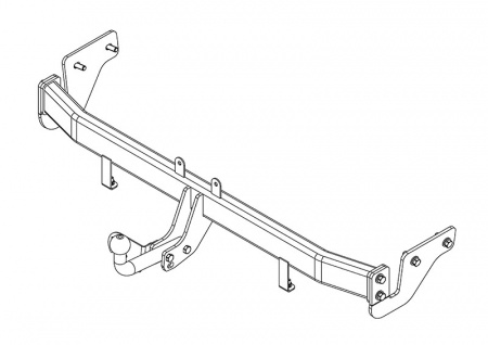 Фаркоп HY 23 для HYUNDAI Solaris 2010-2014, Автос, нагрузка 1000/75 кг. С подрезкой бампера от магазина ФаркопРос